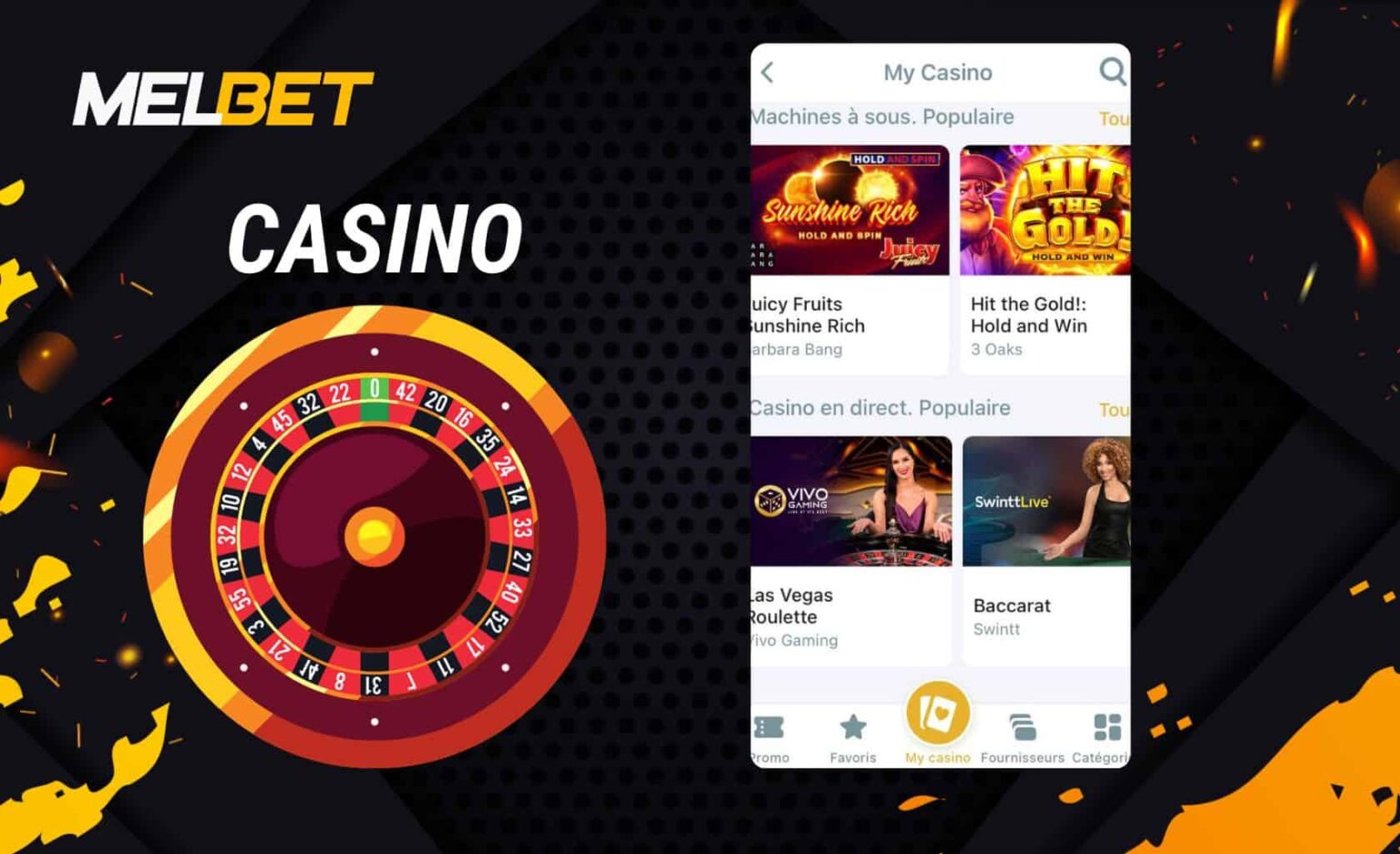 Site de casino en ligne Melbet et jeux avec croupiers en direct